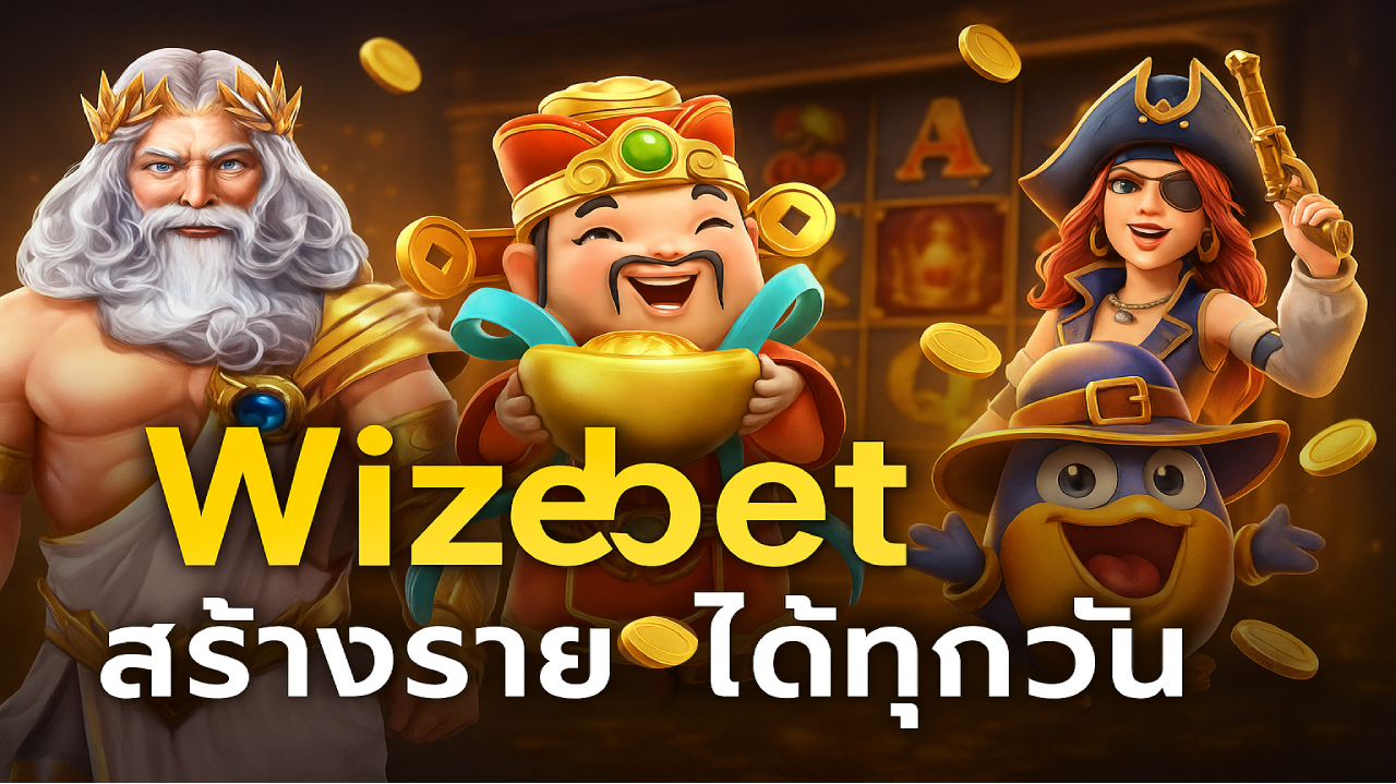 Wizebet ชวนคุณมาปั่นสล็อต เปลี่ยนความสนุกให้เป็นรายได้ง่าย ๆทุกวัน ปล่อยให้ระบบของเราเปลี่ยนความสนุกให้กลายเป็นเงินในกระเป๋าคุณอย่างคุ้มค่า